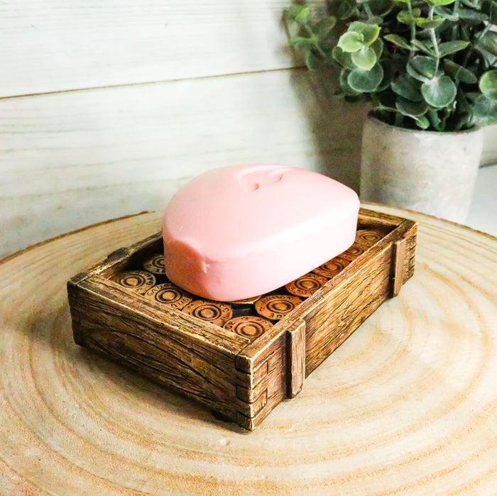 ebros gift Ebros Shotgun Shells Ammo Crate Hunting Outdoor Lovers Soap Dish Holder 5"L