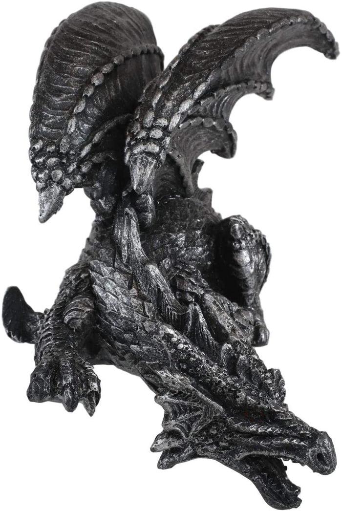 Ebros Gift Ebros Silent Assasin Gothic Crouching Dragon With Open Wings Shelf Sitter Statue