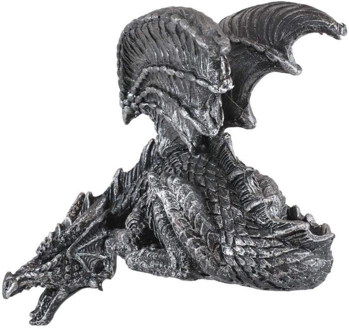 Ebros Gift Ebros Silent Assasin Gothic Crouching Dragon With Open Wings Shelf Sitter Statue