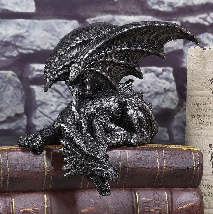 ebros gift Ebros Silent Assasin Gothic Crouching Dragon With Open Wings Shelf Sitter Statue