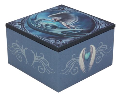 Ebros Gift Ebros Silverback Dragon With Angel Small Jewelry Box With Mirror By Anne Stokes
