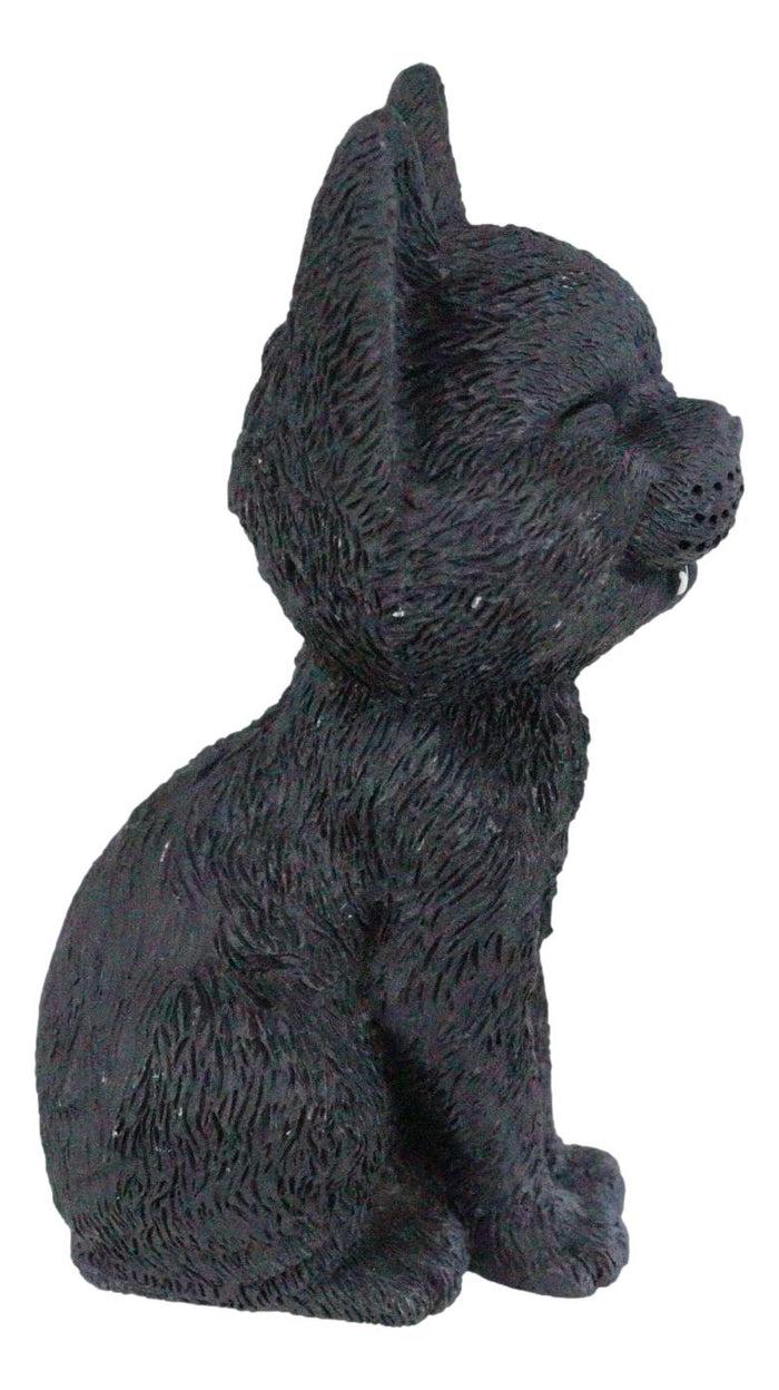 Ebros Gift Ebros Sinister TeeHee Pets Grinning Black Cat Figurine 4"Tall Wild Kitten Statue