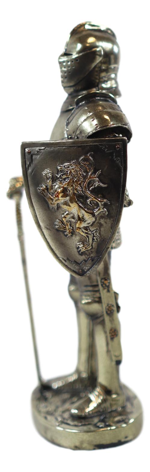 Ebros Gift Ebros Sir Geoffrey English Champion Knight Figurine 7"Tall Lion Heraldry Shield