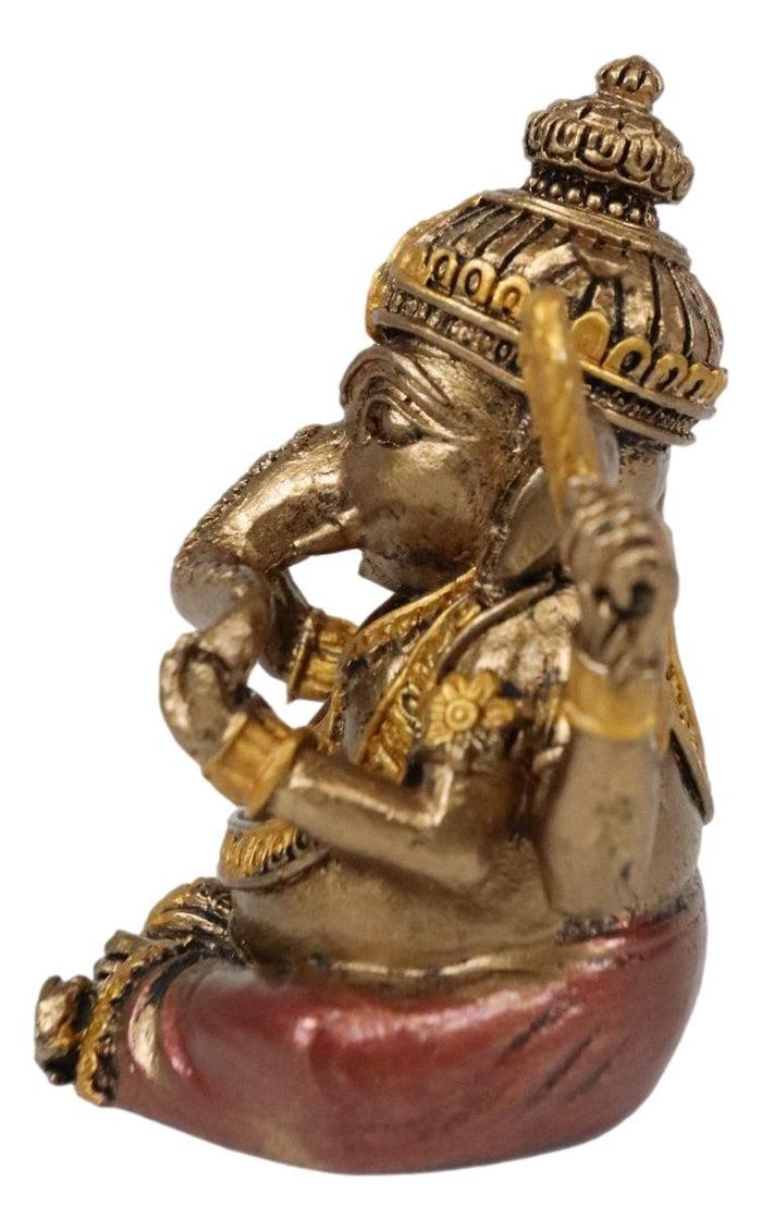 Ebros Gift Ebros Sitting Ganapati Lord Ganesha With 4 Hands Miniature Figurine God Of Success