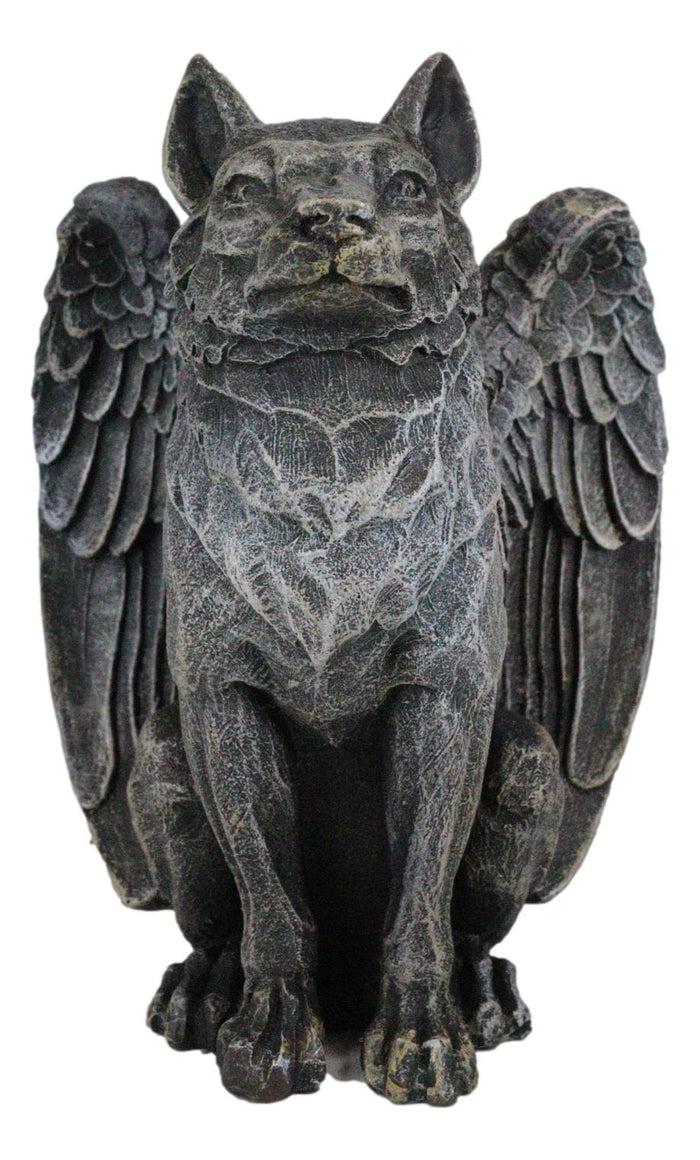 Ebros Gift Ebros Sitting Gothic Angel Winged Wolf Candle Holder Statue Denizen Of The Twilight Werewolves Direwolf Fantasy Decor Sculpture For Halloween Underworld Macabre Mystic Decorative Candleholder Figurine
