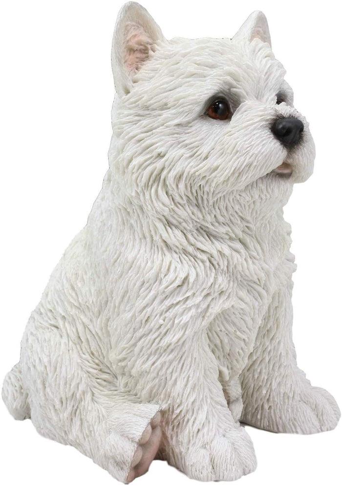 Ebros Gift Ebros Sitting West Highland Terrier White Westie Puppy Dog Statue 6.75"High