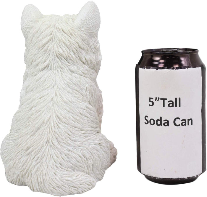 Ebros Gift Ebros Sitting West Highland Terrier White Westie Puppy Dog Statue 6.75"High