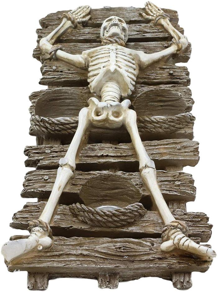 Ebros Gift Ebros Skeleton Oracle Trio Candle Holder Figurine 12.5"L Ossuary Home Decor