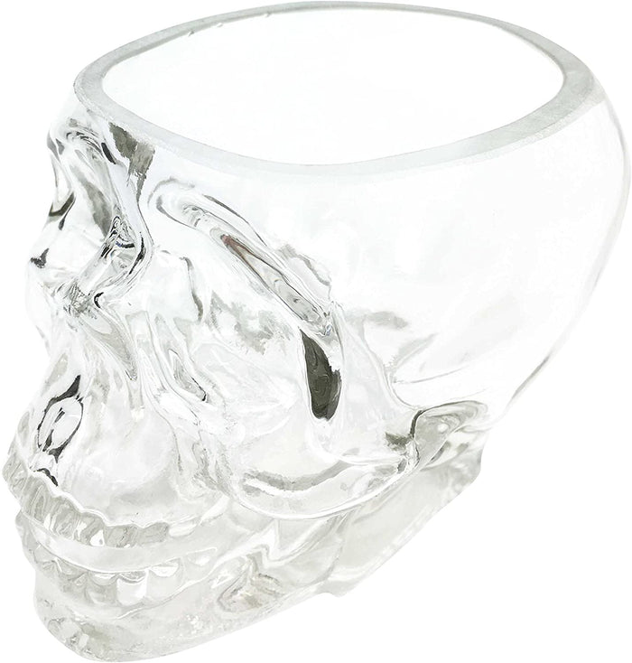 Ebros Gift Ebros Skeleton Skull Glass Bowl Drink Stationery Office Holder Figurine Collectible