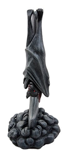 Ebros Gift Ebros Sleeping Bat Hanging Over The Celestial Crescent Moon Figurine 8"H