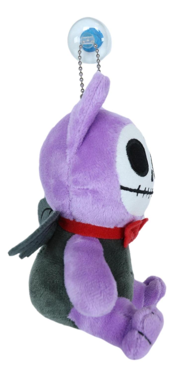 Ebros Gift Ebros SM Furry Bones Purple Flappy The Bat W/ Red Tie Voodoo Skeleton Plush Toy
