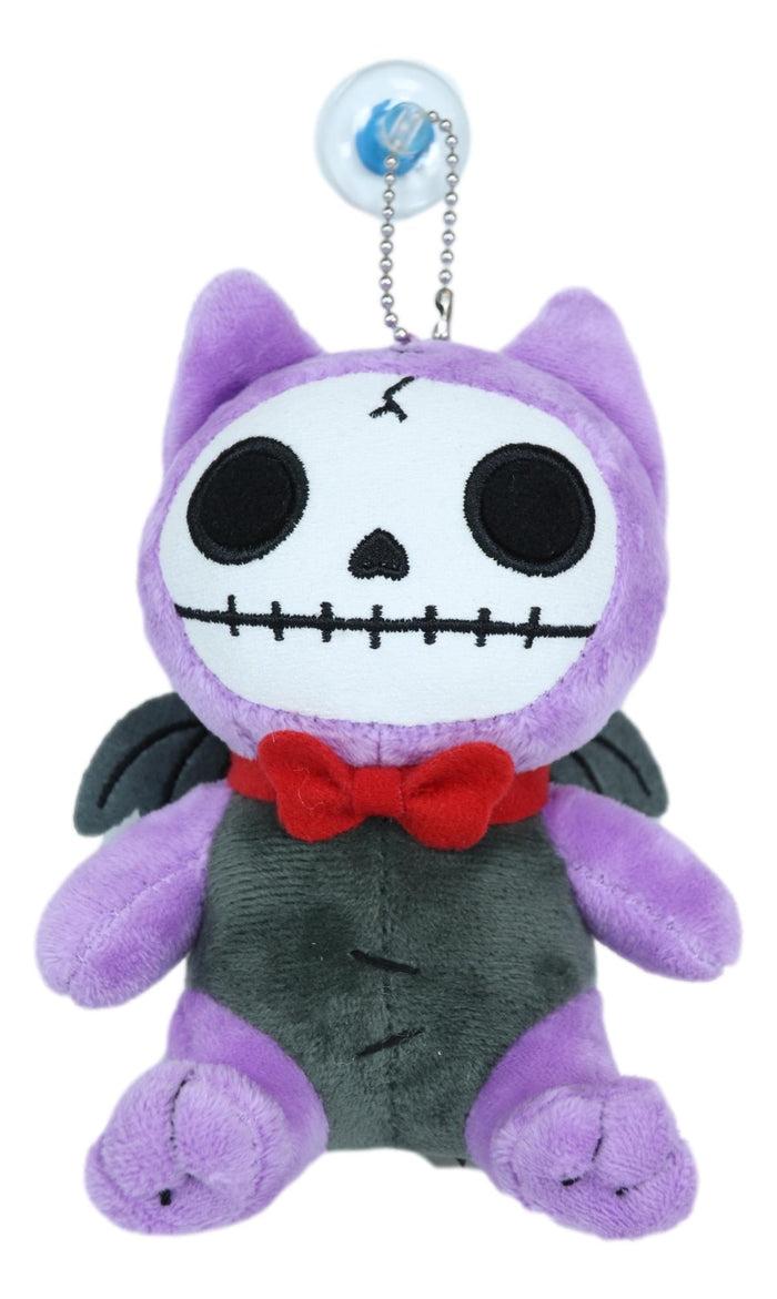 Ebros Gift Ebros SM Furry Bones Purple Flappy The Bat W/ Red Tie Voodoo Skeleton Plush Toy
