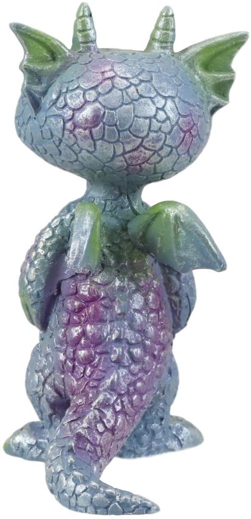 Ebros Gift Ebros Small Aurora Borealis Baby Dragon Statue 3.5" High Wyrmling Dragonling