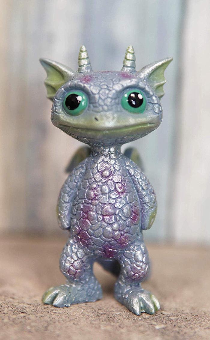 ebros gift Ebros Small Aurora Borealis Baby Dragon Statue 3.5" High Wyrmling Dragonling