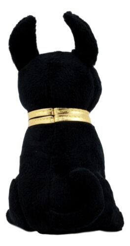 Ebros Gift Ebros Small Black & Gold Egyptian Anubis Dog Plush Toy Soft Doll God Of Afterlife Jackal Collectible 6" H