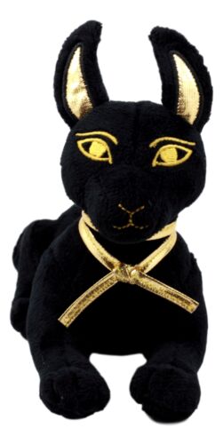 Ebros Gift Ebros Small Black & Gold Egyptian God Of Afterlife Anubis Dog Plush Toy Soft