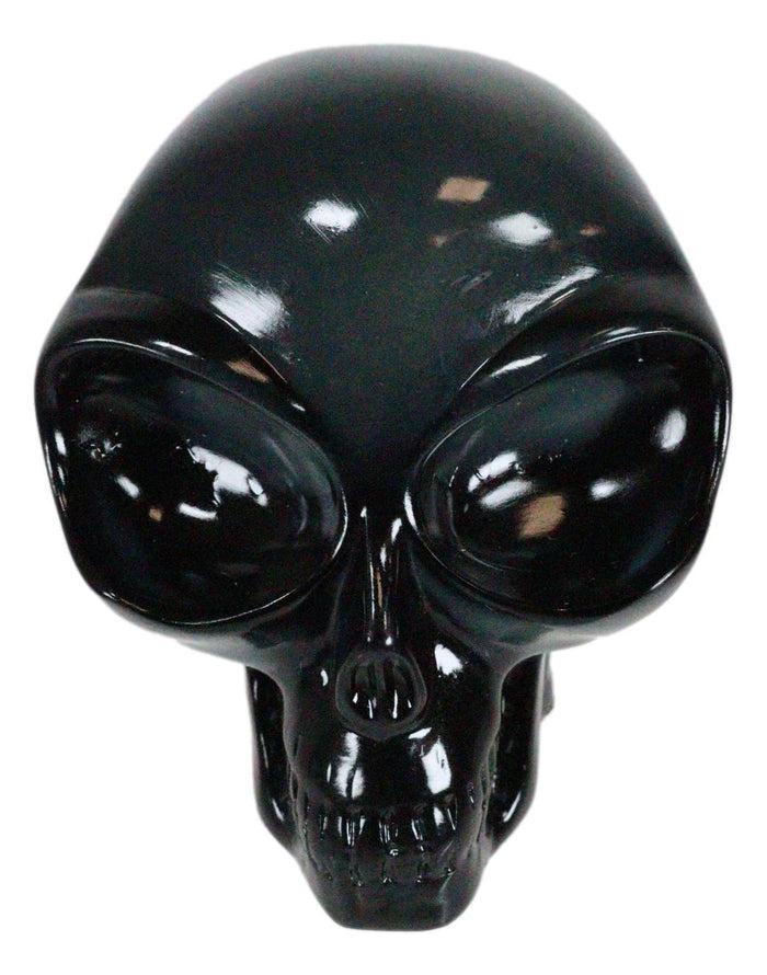 Ebros Gift Ebros Small Black Translucent Extraterrestrial ET Alien Skull Figurine Collectible