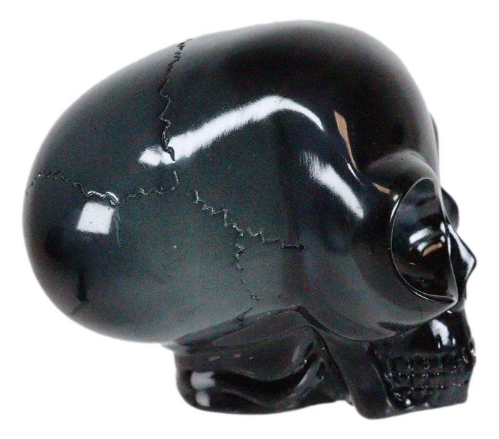 Ebros Gift Ebros Small Black Translucent Extraterrestrial ET Alien Skull Figurine Collectible