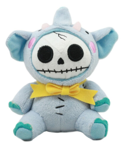 ebros gift Ebros Small Furry Bones Elefun Skeleton Elephant With Yellow Bow Tie Plush Toy Doll