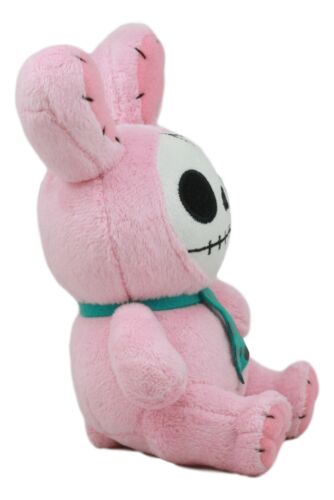 Ebros Gift Ebros Small Furry Bones Skeleton Pink Bunny With Green Polkadot Tie Plush Toy