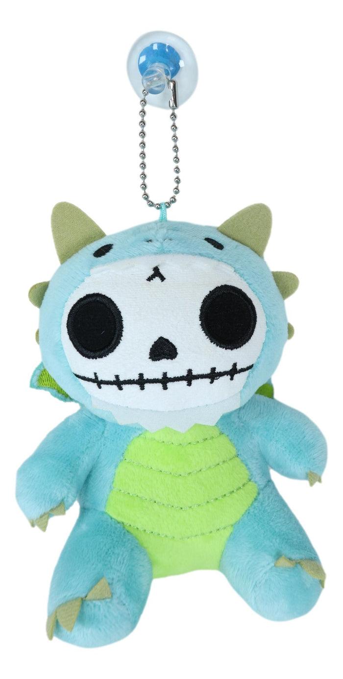 Ebros Gift Ebros Small Furry Bones Skeleton Teal Scorchie Wyrmling Dragon Plush Toy 5"H