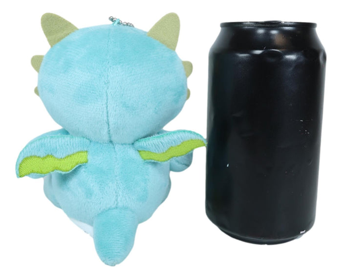 Ebros Gift Ebros Small Furry Bones Skeleton Teal Scorchie Wyrmling Dragon Plush Toy 5"H
