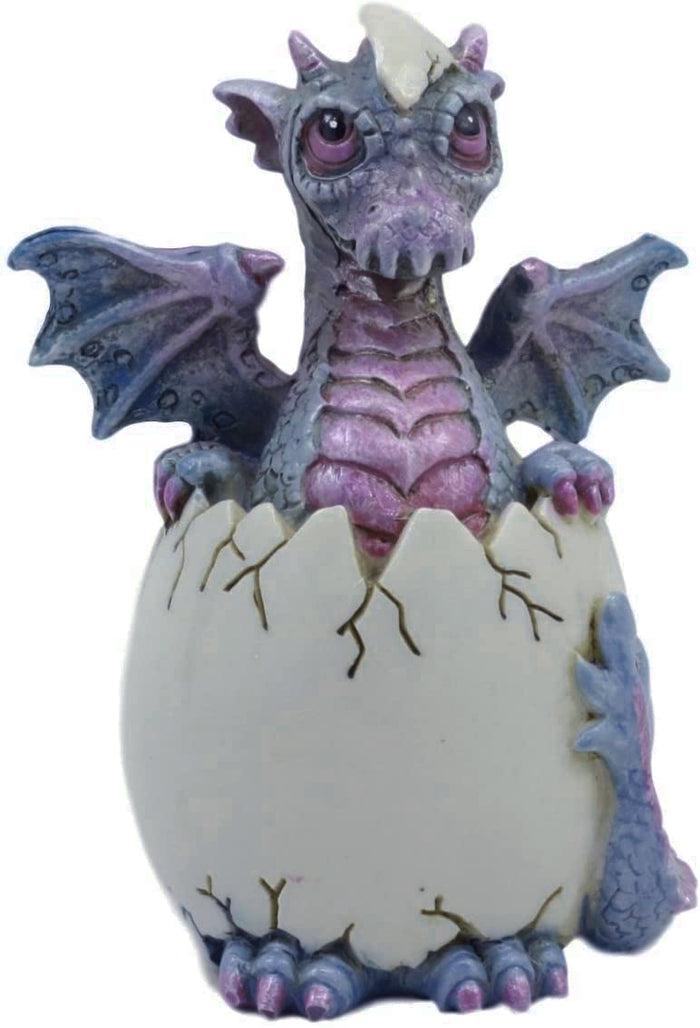 Ebros Gift Ebros Small Purple Whimsical Dragon Baby Hatchling In Egg Statue Fantasy Prehistoric Twilight Dragon Collectible Figurine