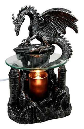 Ebros Gift Ebros Smaug Castle Dragon Electric Oil Burner Tart Warmer Statue 9.5"H Figurine