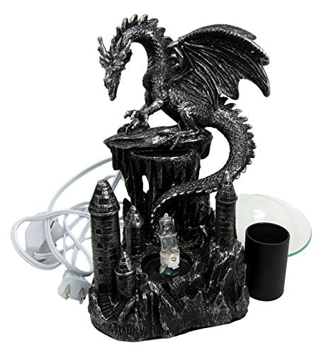 Ebros Gift Ebros Smaug Castle Dragon Electric Oil Burner Tart Warmer Statue 9.5"H Figurine