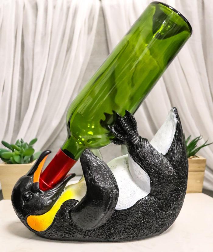 ebros gift Ebros South Pole Emperor Penguin Wine Holder Birds Of Antarctica Kitchen Decor