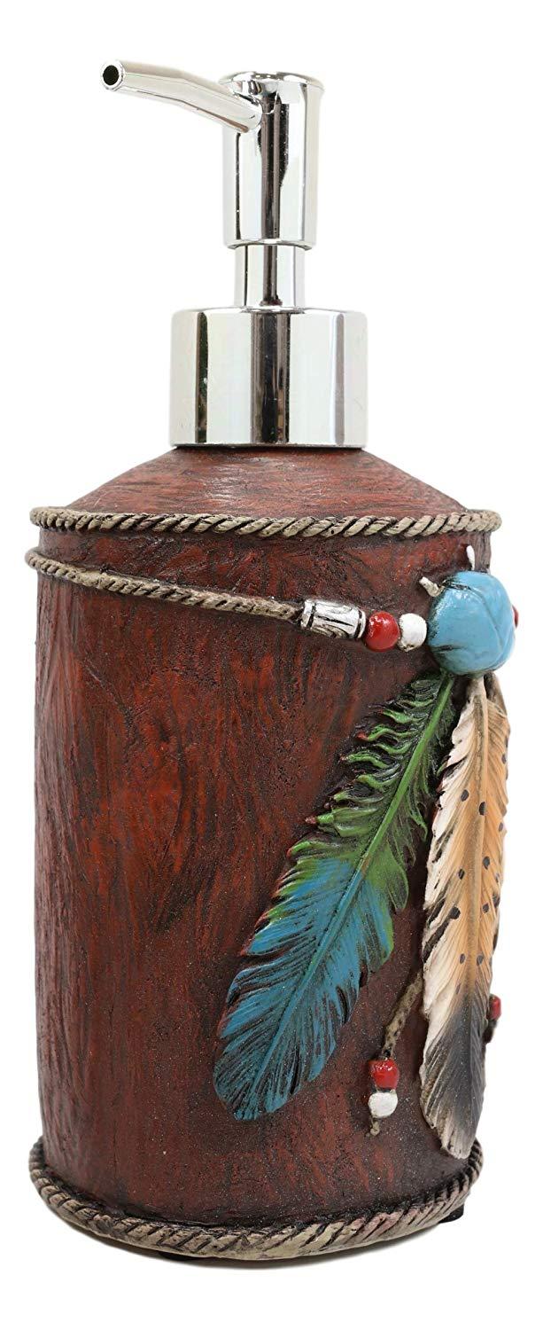 Ebros Gift Ebros Southwestern 3 Feathers Dream Catcher Liquid Soap Or Lotion Pump Dispenser