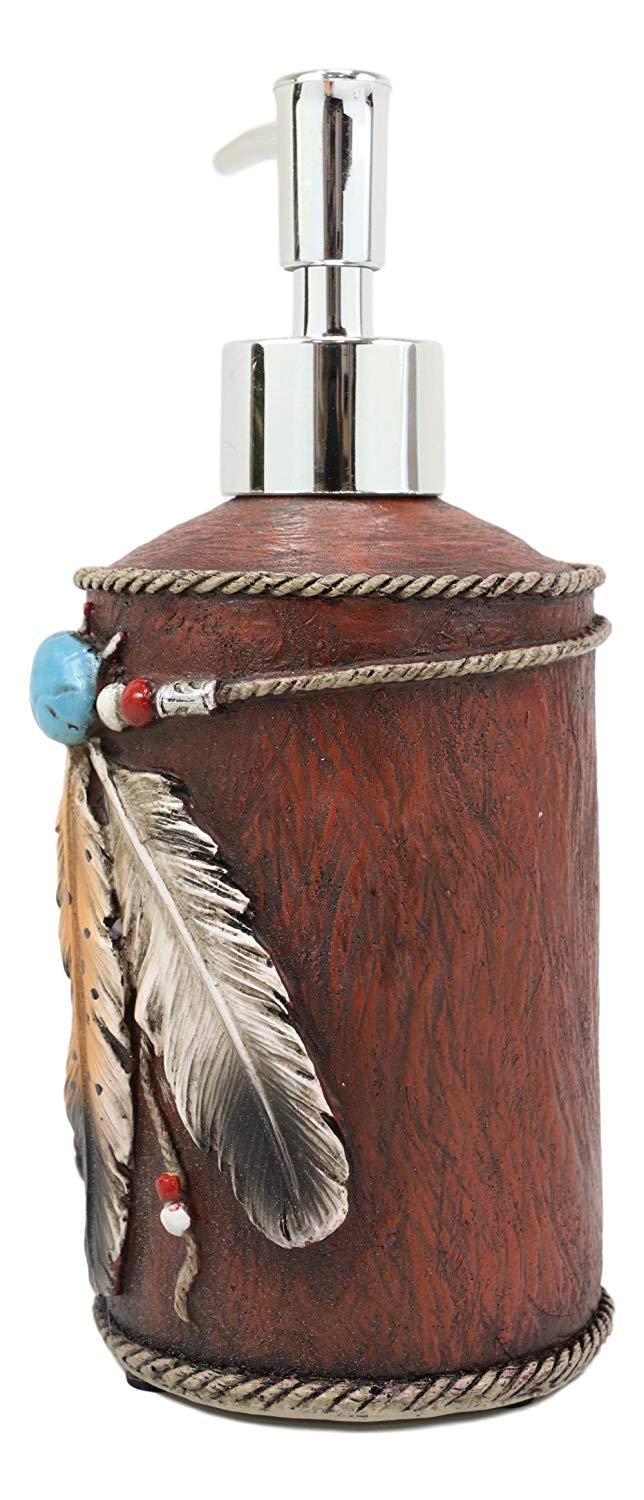 Ebros Gift Ebros Southwestern 3 Feathers Dream Catcher Liquid Soap Or Lotion Pump Dispenser