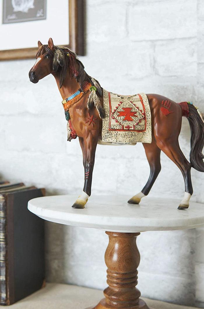 Ebros Gift Ebros Spirit Horse With Painted Tapestry Saddle Hand Crafted Statue 9.5" Long