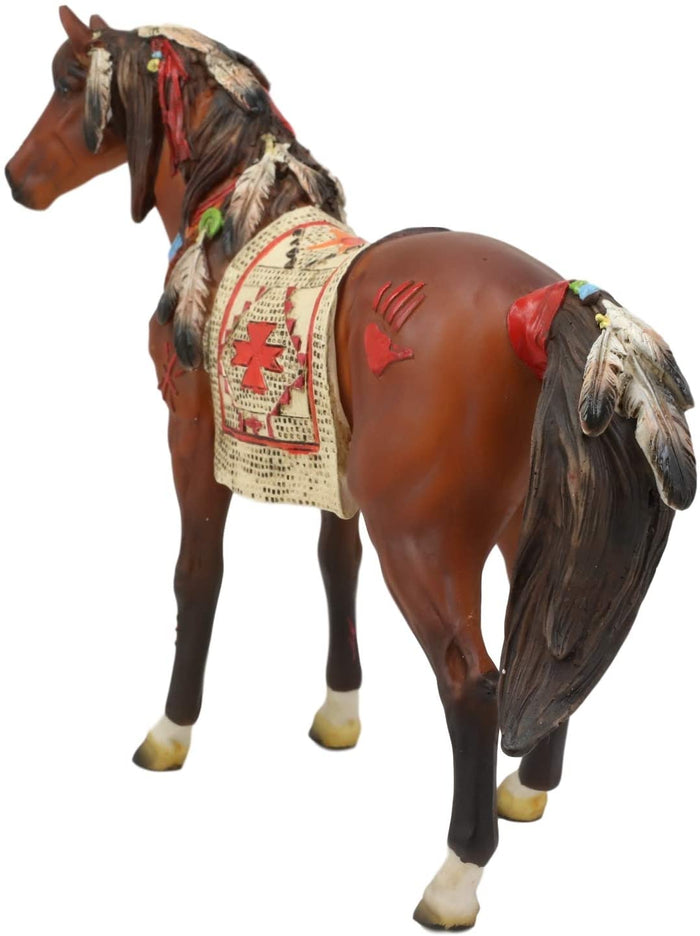 Ebros Gift Ebros Spirit Horse With Painted Tapestry Saddle Hand Crafted Statue 9.5" Long