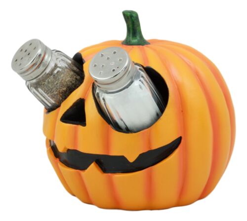 Ebros Gift Ebros Spooky Halloween Pumpkin Salt And Pepper Shakers Set Figurine Holder