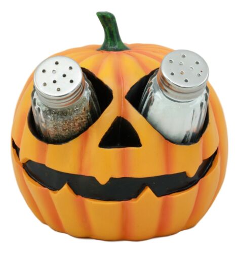 Ebros Gift Ebros Spooky Halloween Pumpkin Salt And Pepper Shakers Set Figurine Holder