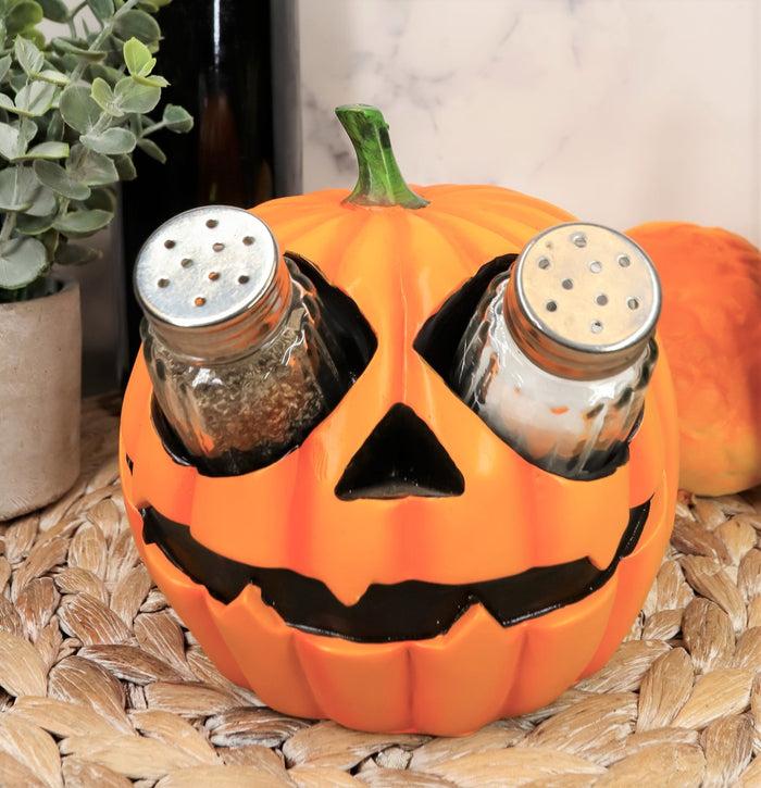 ebros gift Ebros Spooky Halloween Pumpkin Salt and Pepper Shakers Set Figurine Holder