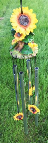 Ebros Gift Ebros Spring Sunflowers Bloom Resonant Relaxing Wind Chime Patio Garden