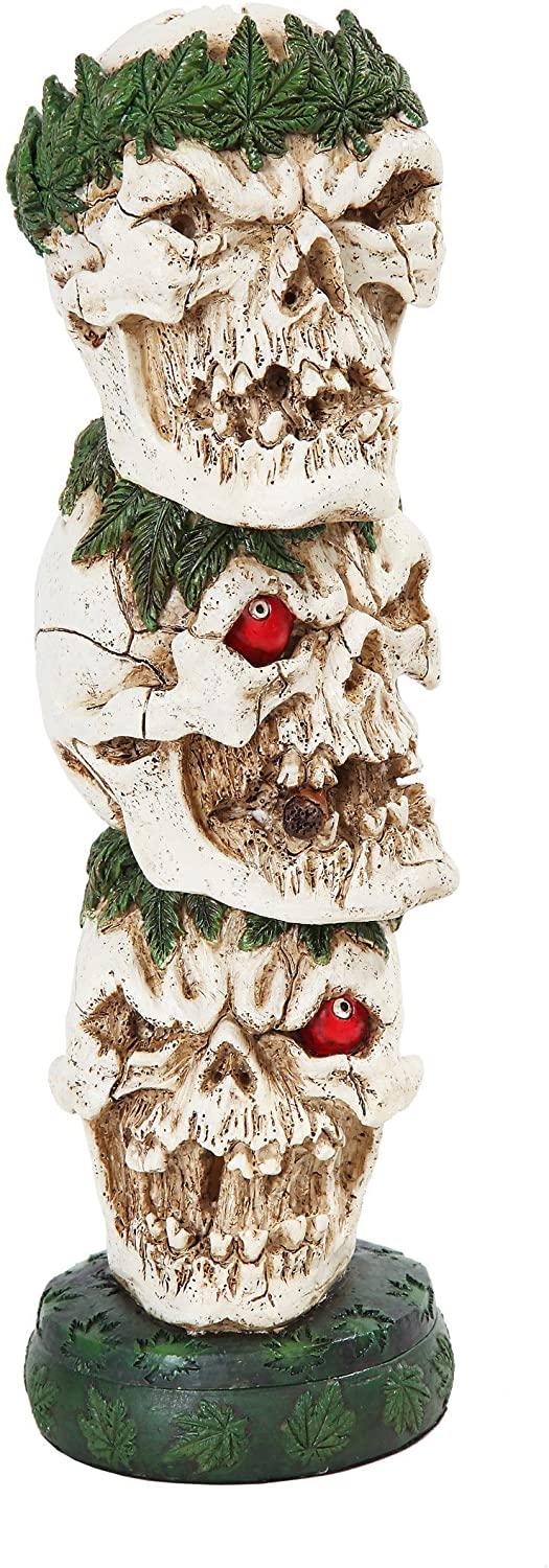 Ebros Gift Ebros Stacked Writhing Tribal Skulls Incense Tower Sculpture Skeleton Ghost Ritual