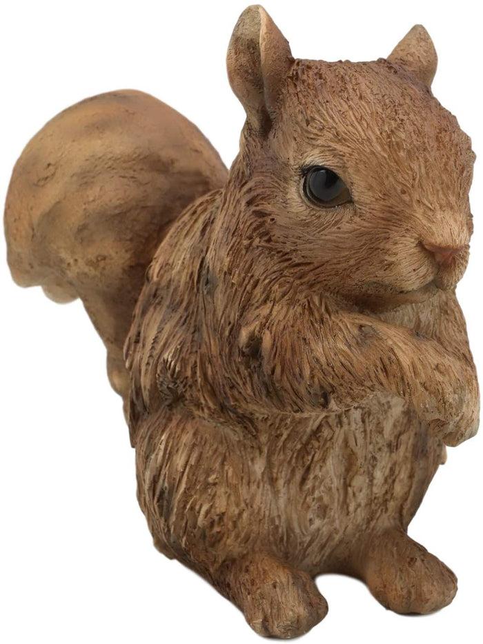 Ebros Gift Ebros Standing Chipmunk Squirrel Resin Statue 6.25" Tall Faux Driftwood Finish