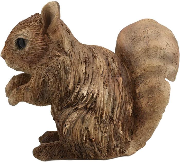 Ebros Gift Ebros Standing Chipmunk Squirrel Resin Statue 6.25" Tall Faux Driftwood Finish