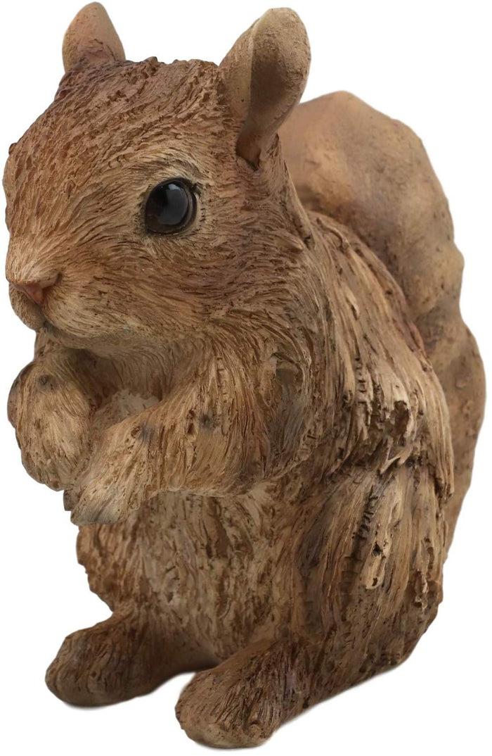 Ebros Gift Ebros Standing Chipmunk Squirrel Resin Statue 6.25" Tall Faux Driftwood Finish
