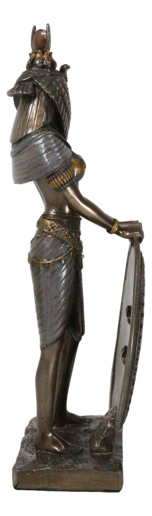 Ebros Gift Ebros Standing Isis Statue Egyptian Goddess Bronze Finish Figurine