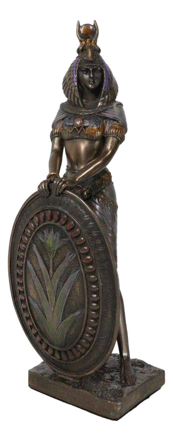 ebros gift Ebros Standing Isis Statue Egyptian Goddess Bronze Finish Figurine