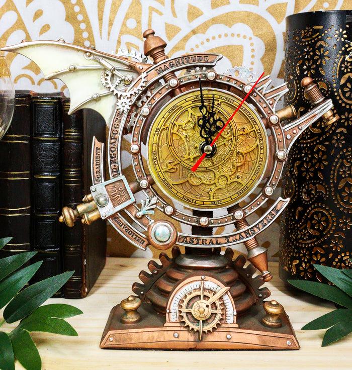 ebros gift Ebros Steampunk Celestial Intergalactic Stormgrave Chronometer Decorative Table Clock