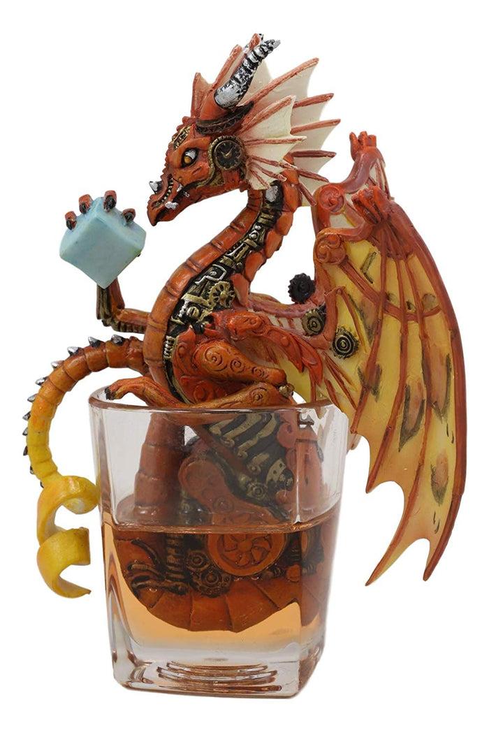 Ebros Gift Ebros Steampunk Cointreau Cocktail Cyborg Dragon Statue Drinks And Dragons Collection