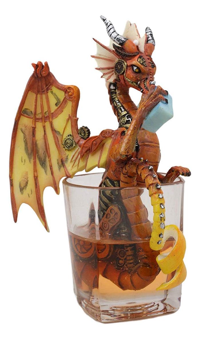 Ebros Gift Ebros Steampunk Cointreau Cocktail Cyborg Dragon Statue Drinks And Dragons Collection