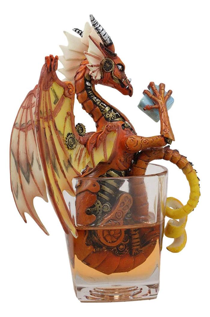 Ebros Gift Ebros Steampunk Cointreau Cocktail Cyborg Dragon Statue Drinks And Dragons Collection