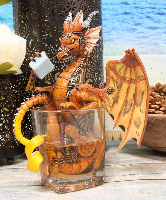 ebros gift Ebros Steampunk Cointreau Cocktail Cyborg Dragon Statue Drinks And Dragons Collection