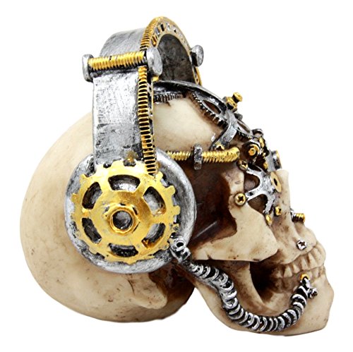 Ebros Gift Ebros Steampunk Cyborg R&B Funk Music Fanatic With Headphone 5.75"L Figurine